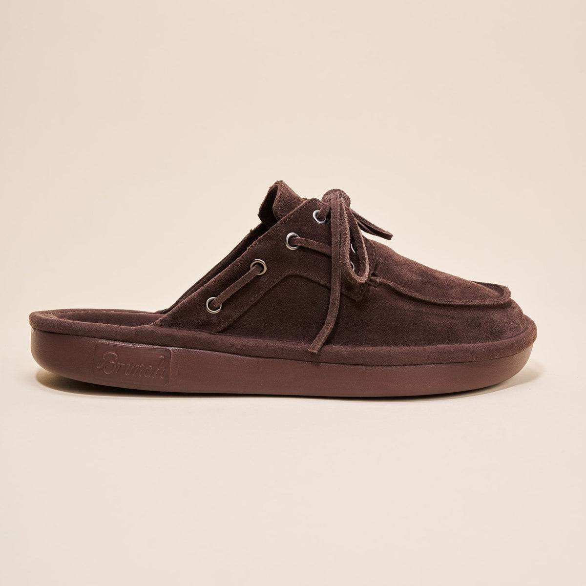 Boat Mule - Dark Brown - Suede - Brunch - BO1SU1BRM04 - Footwear