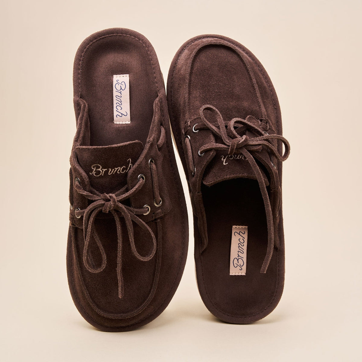 Boat Mule - Dark Brown - Suede - Brunch - BO1SU1BRM04 - Footwear