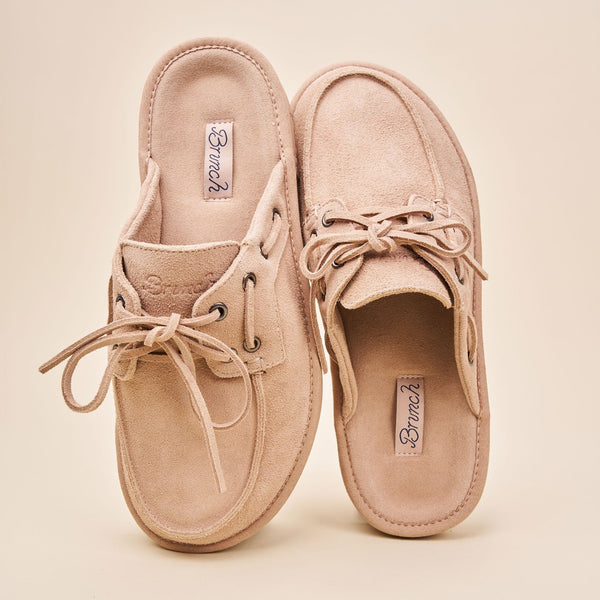 Boat Mule - Dusty Rose - Suede - Brunch - BO1SU1DRM04 - Footwear