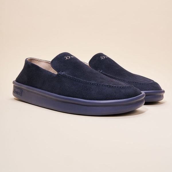 Collapsible Loafer - Navy - Suede - Brunch - CL1SU1NAM04 - Footwear