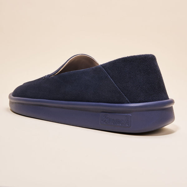 Collapsible Loafer - Navy - Suede - Brunch - CL1SU1NAM04 - Footwear