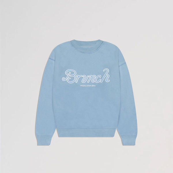 Varsity Crewneck - Powder Blue - French Terry