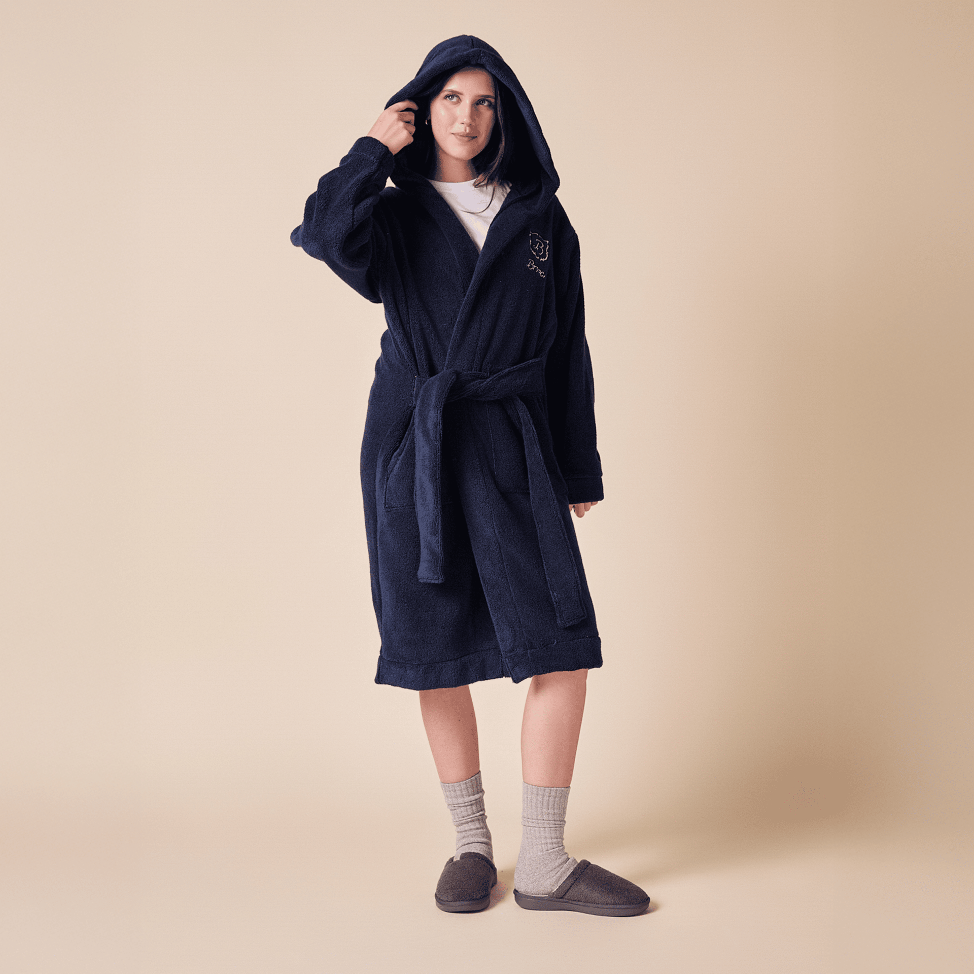 Essential Robe - Navy - Terry - Brunch - RO02NA02S - Apparel