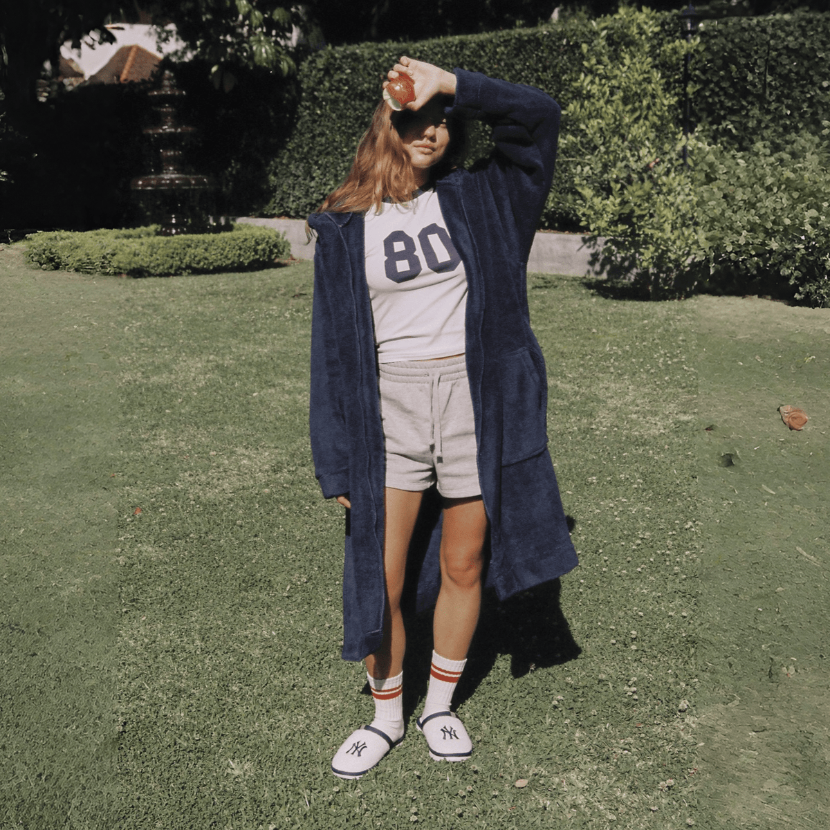 Essential Robe - Navy - Yankees - Brunch - YA4TE2NAU0S - Apparel