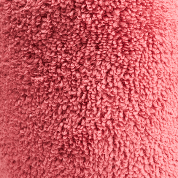 Coral pink sherpa fleece swatch