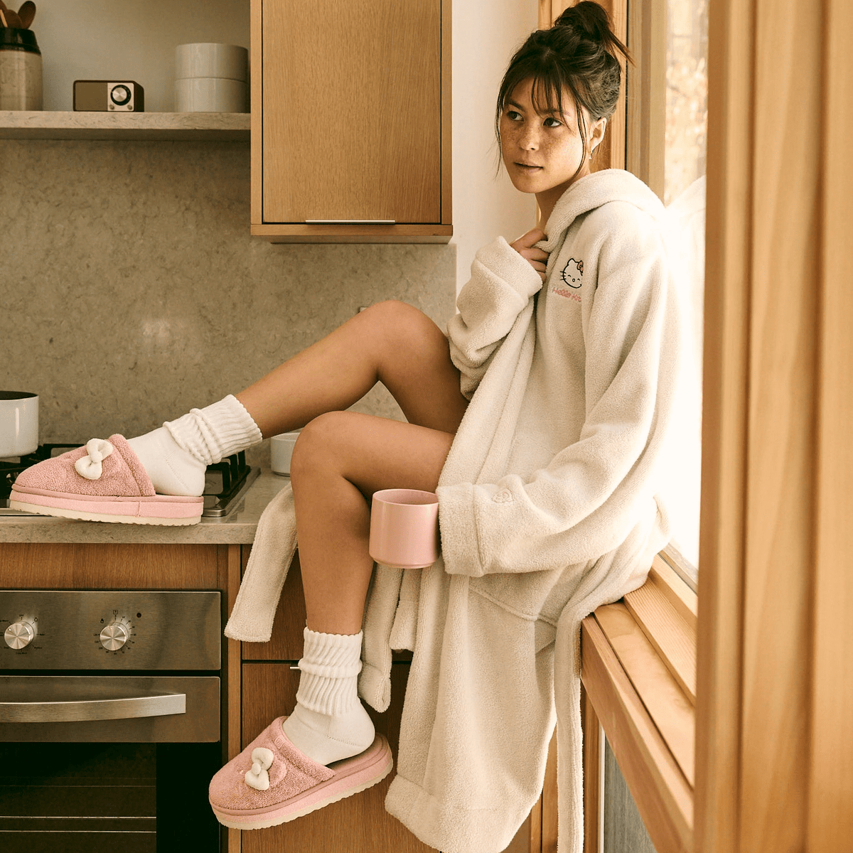 Hello Kitty by Brunch Slippers | Essential XXL Brunch Pink | Hotel
