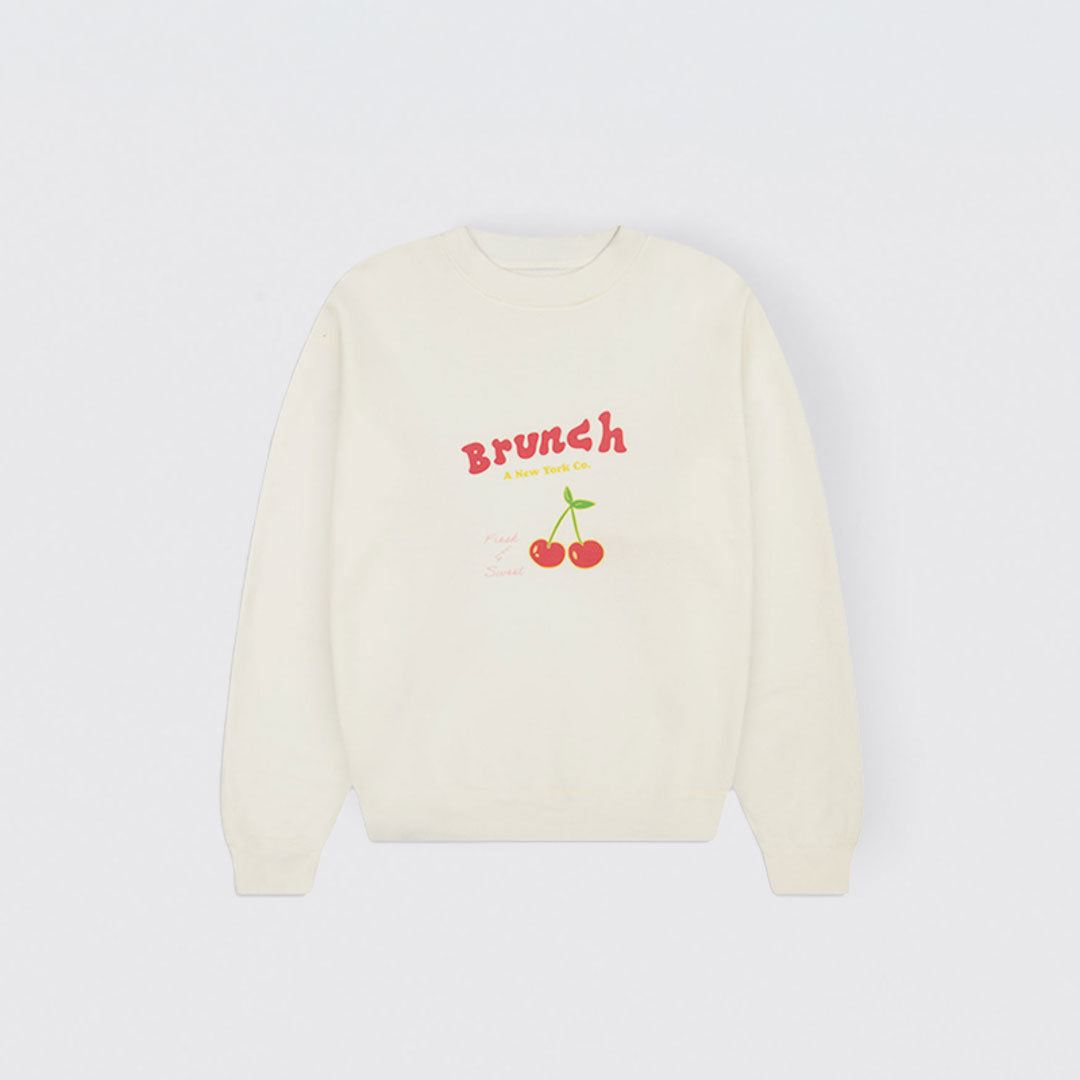 Brunch Summer Crewneck Cream French Terry