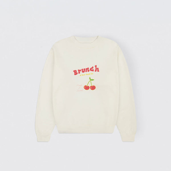 Brunch Summer Crewneck Cream French Terry