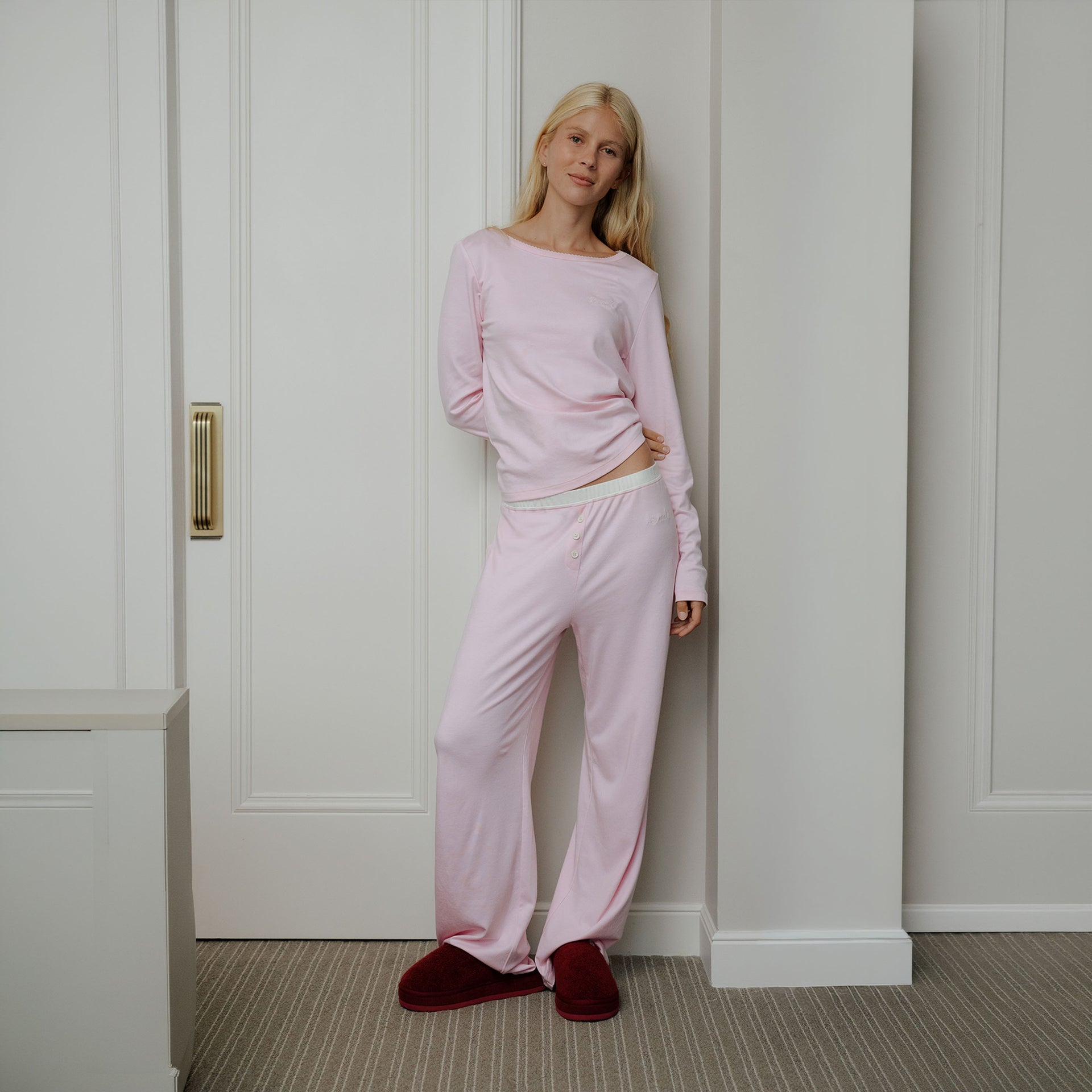 Women's PJ Set - Soft Pink - Pima Cotton