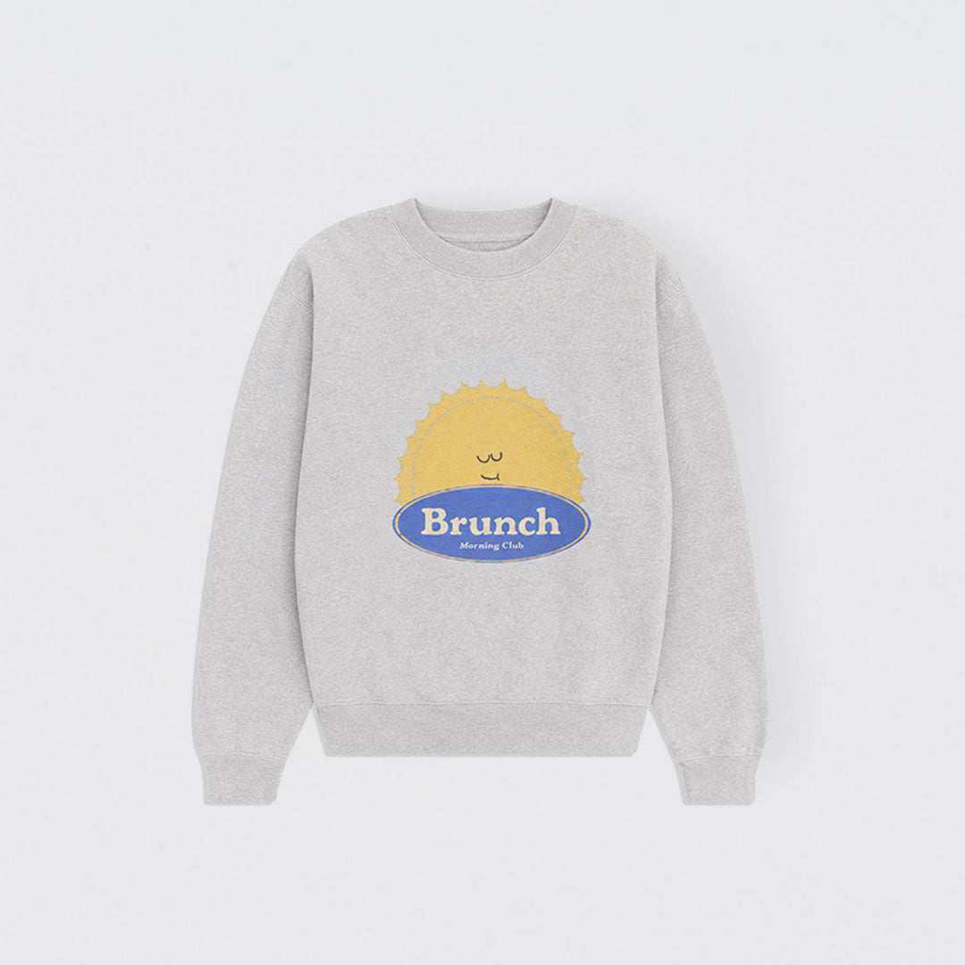 Brunch Summer Crewneck Heather Grey Terry