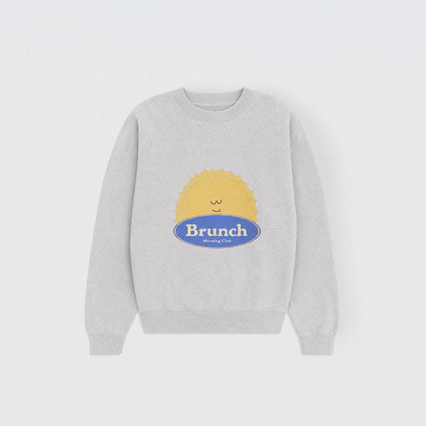 Brunch Summer Crewneck Heather Grey Terry