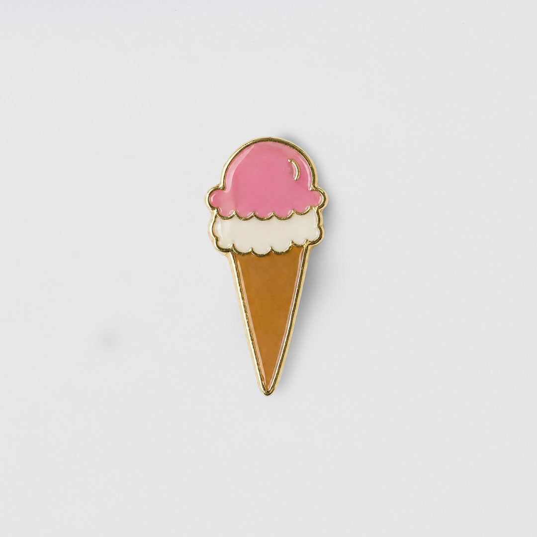 Brunch Ice Cream Charm Pink Metal