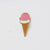 Brunch Ice Cream Charm Pink Metal