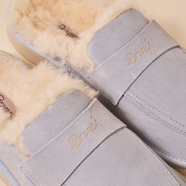 Loafer Shearling - Sky Blue - Suede - Brunch - LO1SU1SBM04 - Footwear