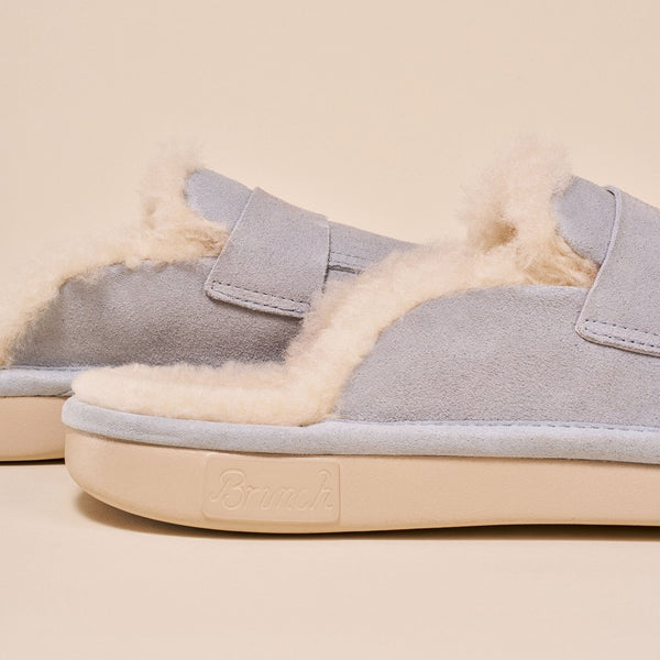Loafer Shearling - Sky Blue - Suede - Brunch - LO1SU1SBM04 - Footwear