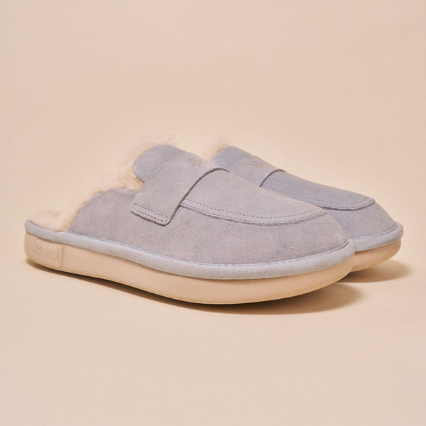 Loafer Shearling - Sky Blue - Suede - Brunch - LO1SU1SBM04 - Footwear