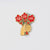 Brunch Flower Charm Red Metal