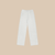 Flat lay of Parke sweatpants in classic grey fleece showing elastic waistband, straight leg and side pockets on beige background