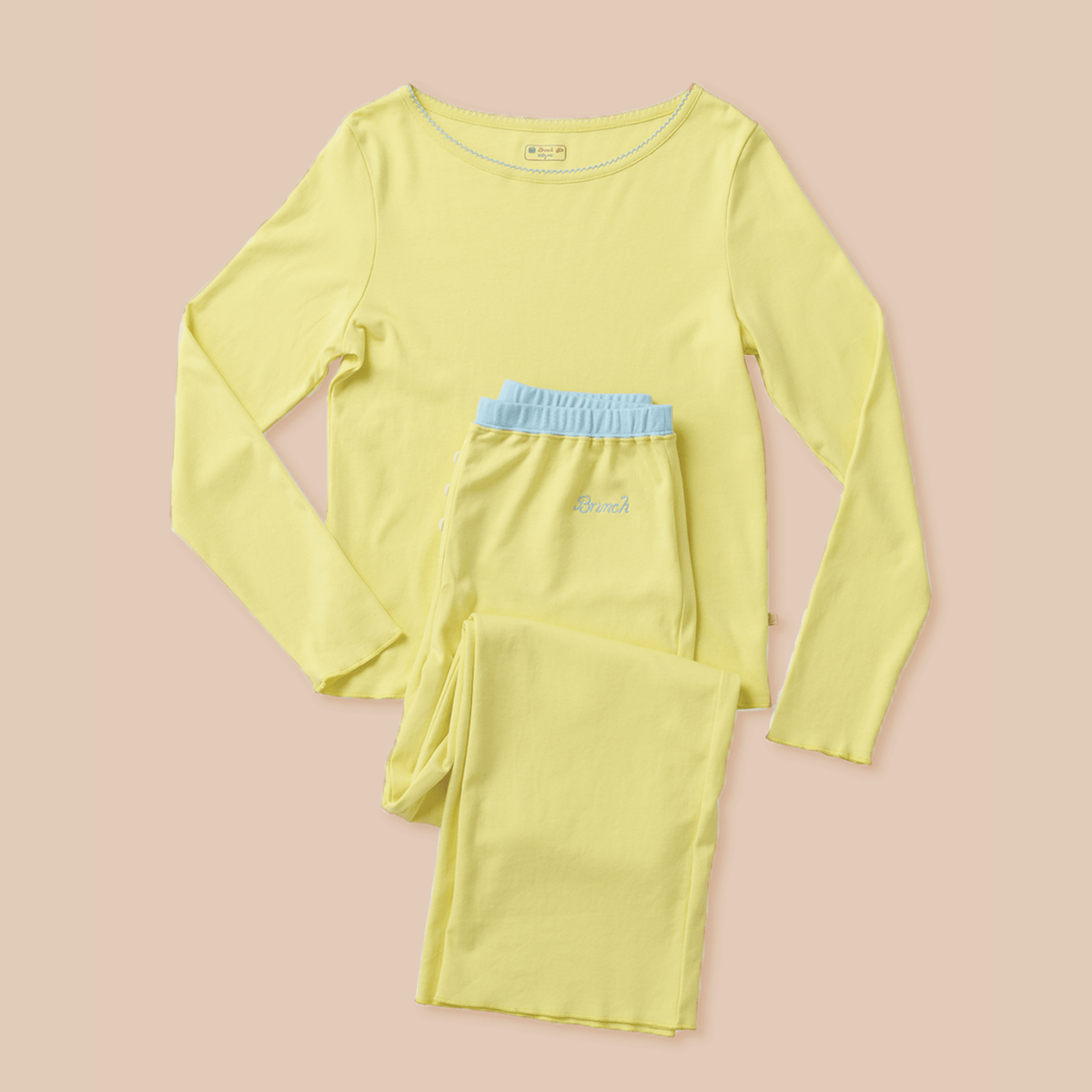 PJ Set - Sunshine Yellow - Cozyland - Brunch - TO1JE1SYP - Apparel