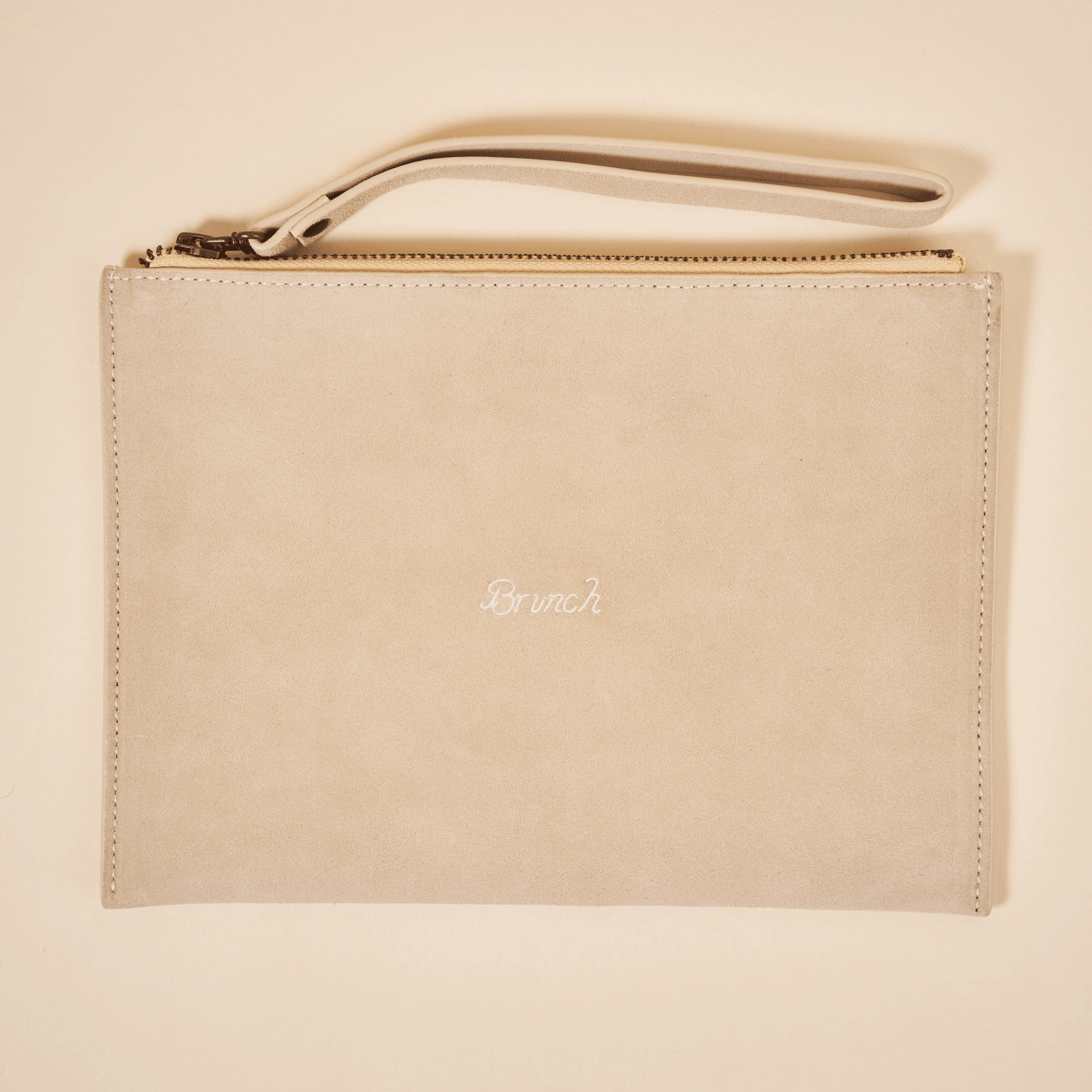 Pouch - Beige - Suede - Brunch - LE01BE01OOS - Accessories