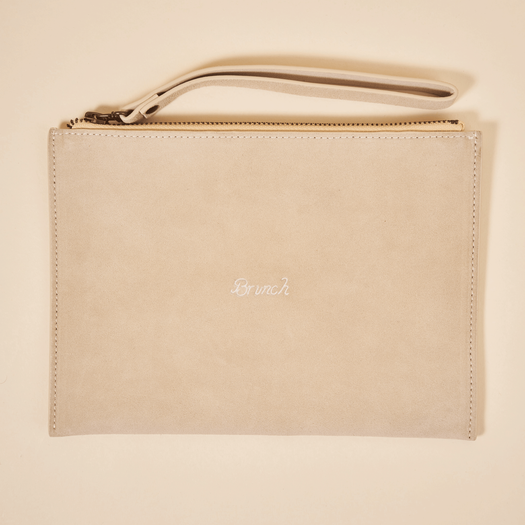 Pouch - Beige - Suede - Brunch - LE01BE01OOS - Accessories