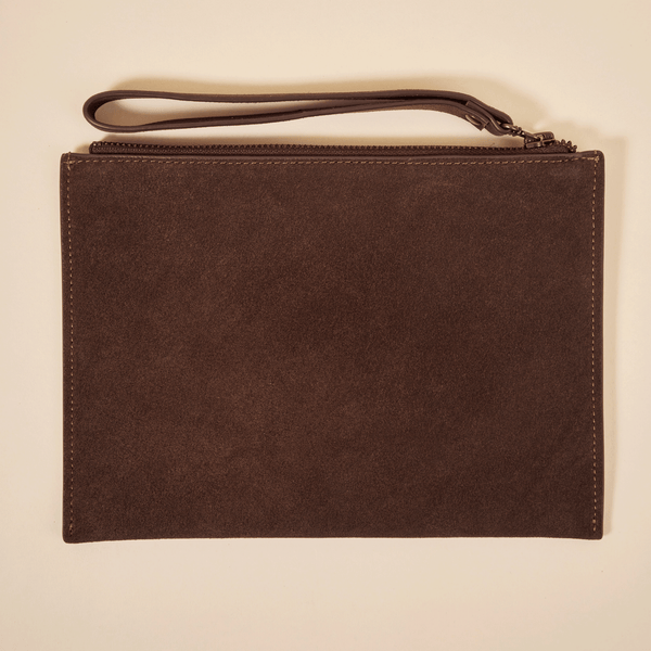 Pouch - Espresso Brown - Suede - Brunch - LE01BR01OOS - Accessories