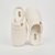 Top view of Panna Essential slippers showing ribbed terry texture, plush footbed, and Brunch logo tags on white background