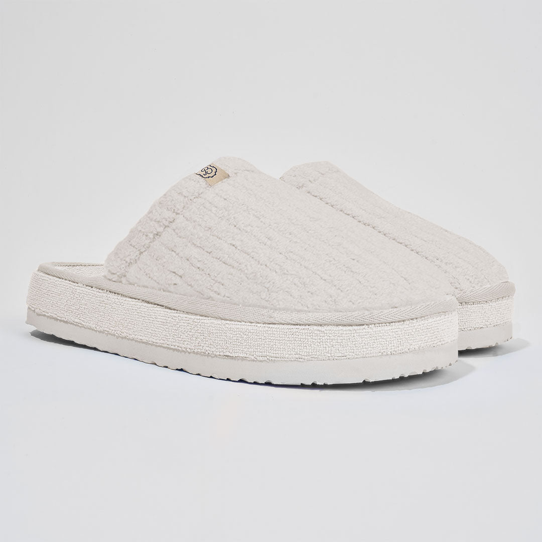 Brunch Essential XXL Panna Ribbed Terry slippers