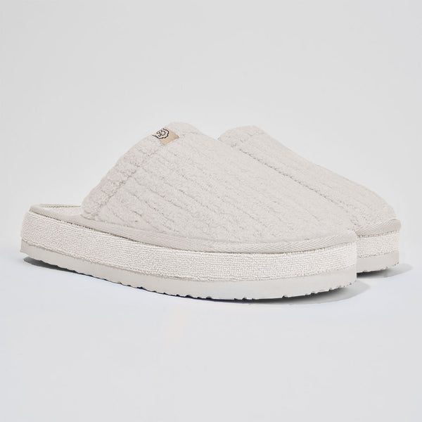 Brunch Essential XXL Panna Ribbed Terry slippers