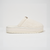 Side profile of Essential XXL slipper in Panna ribbed terry showcasing ribbed terry upper and thick platform sole on white background