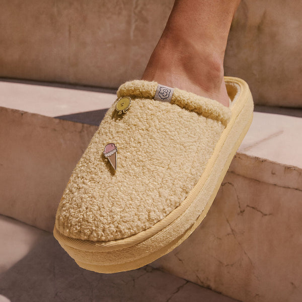 Brunch Essential XXL Limoncello Ribbed Terry slippers, view 2