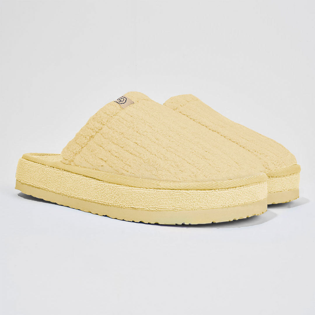 Brunch Essential XXL Limoncello Ribbed Terry slippers