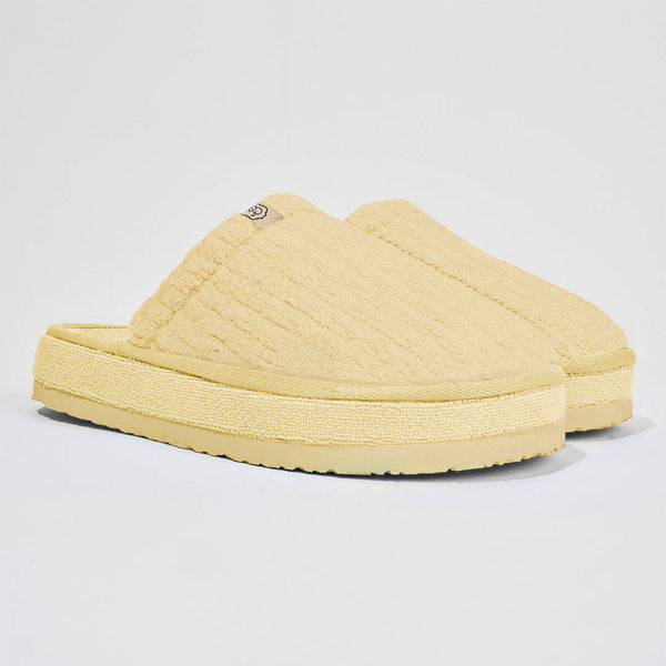 Brunch Essential XXL Limoncello Ribbed Terry slippers