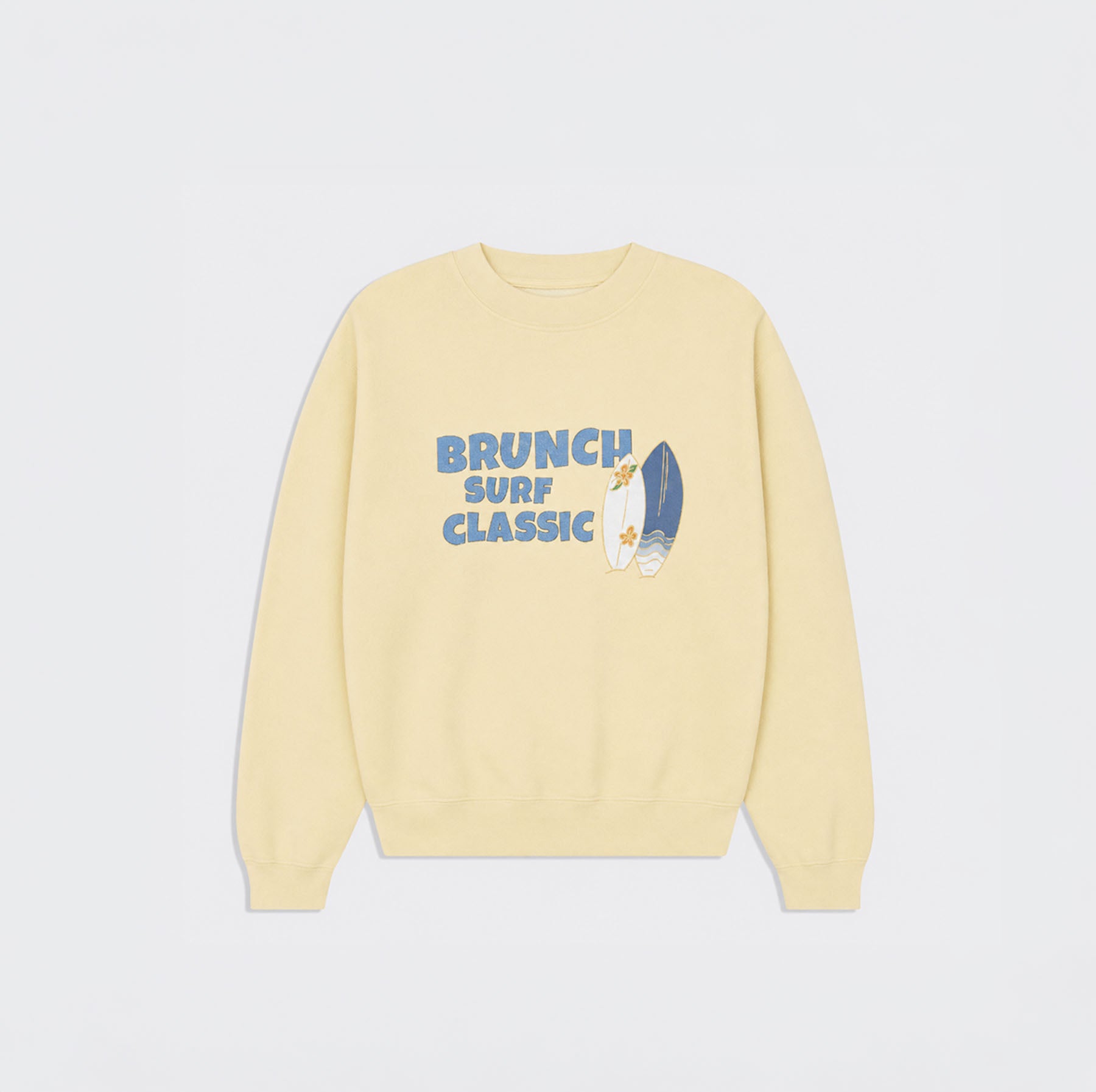 Summer Crewneck - Pale Yellow - French Terry