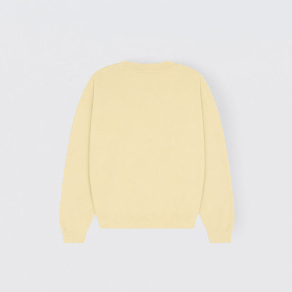 Brunch Summer Crewneck Pale Yellow French Terry, view 3